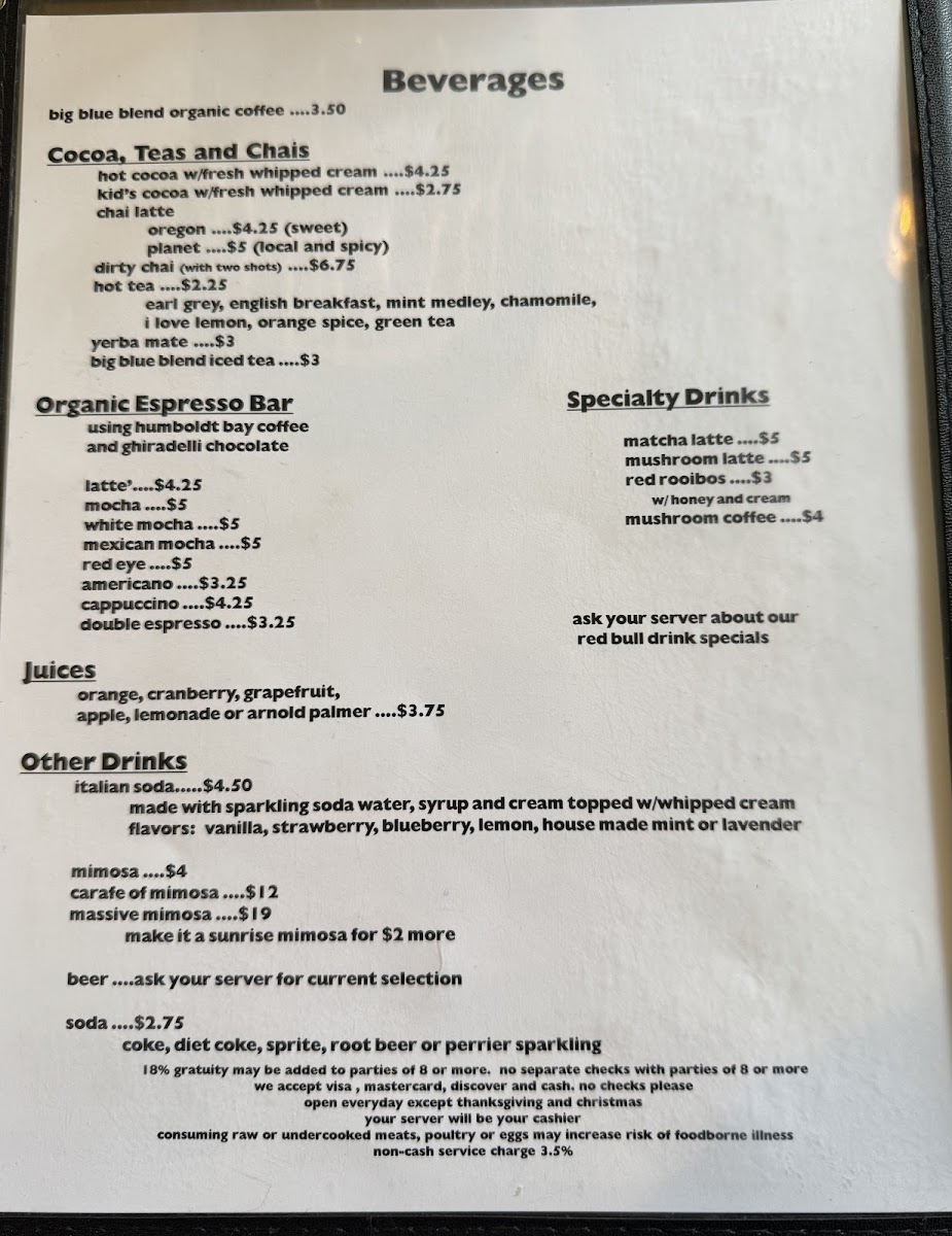 Menu The Big Blue Cafe-7